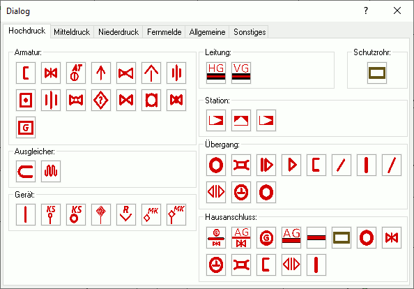 Erfassungsmenü für Abwasser